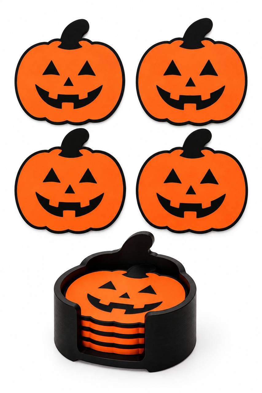 Pumpkin Coasters