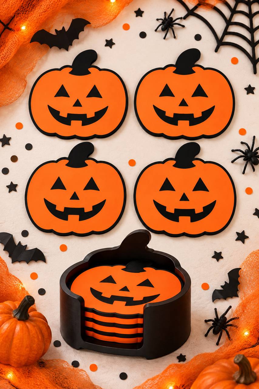 Pumpkin Coasters